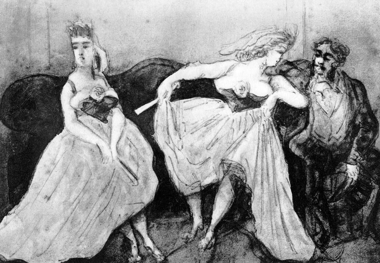 会話、19世紀、1930年。 作： コンスタンタン・ガイズ