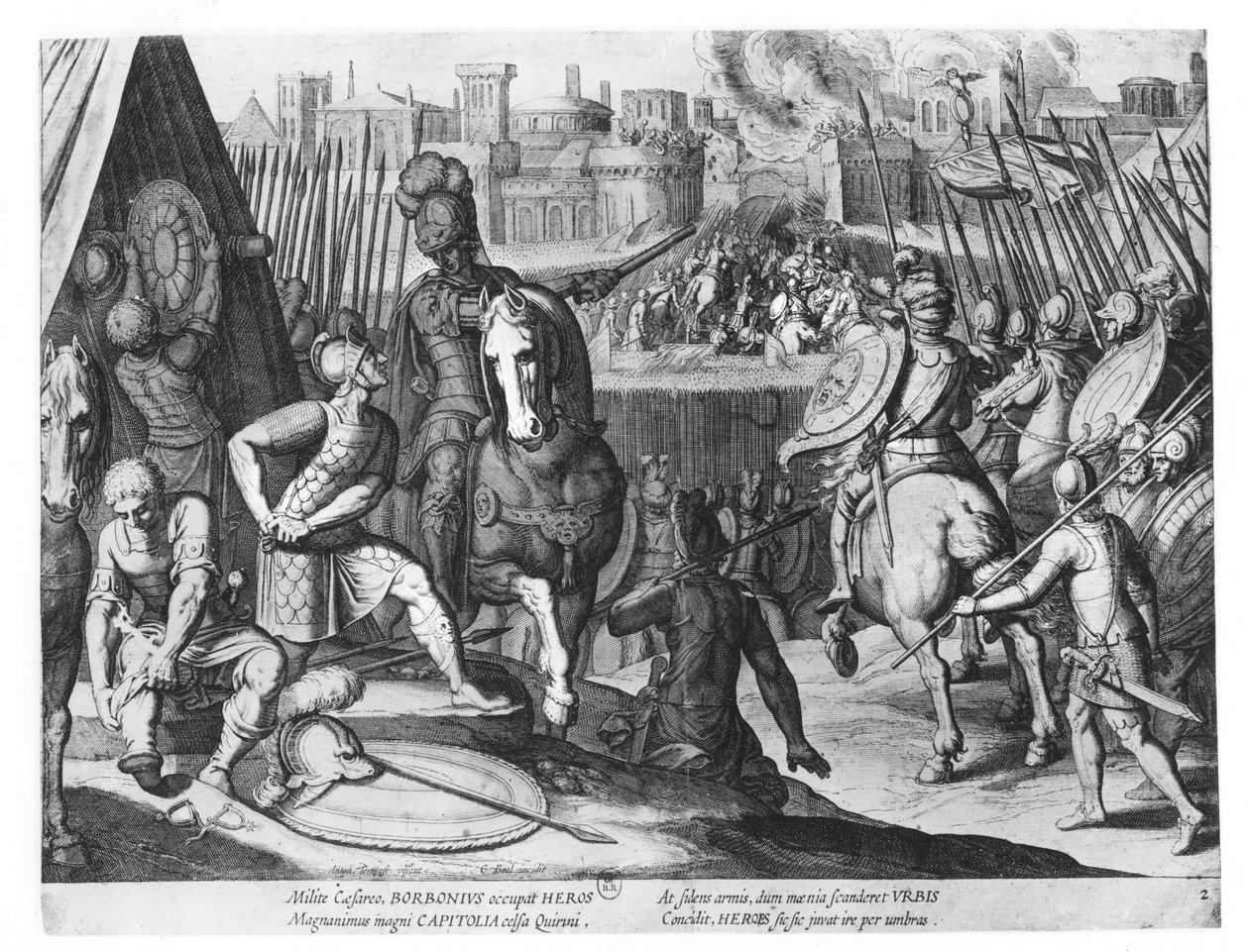チャールズ3世、1527年にローマの袋でブルボン公 作： コルネリス・ボエル