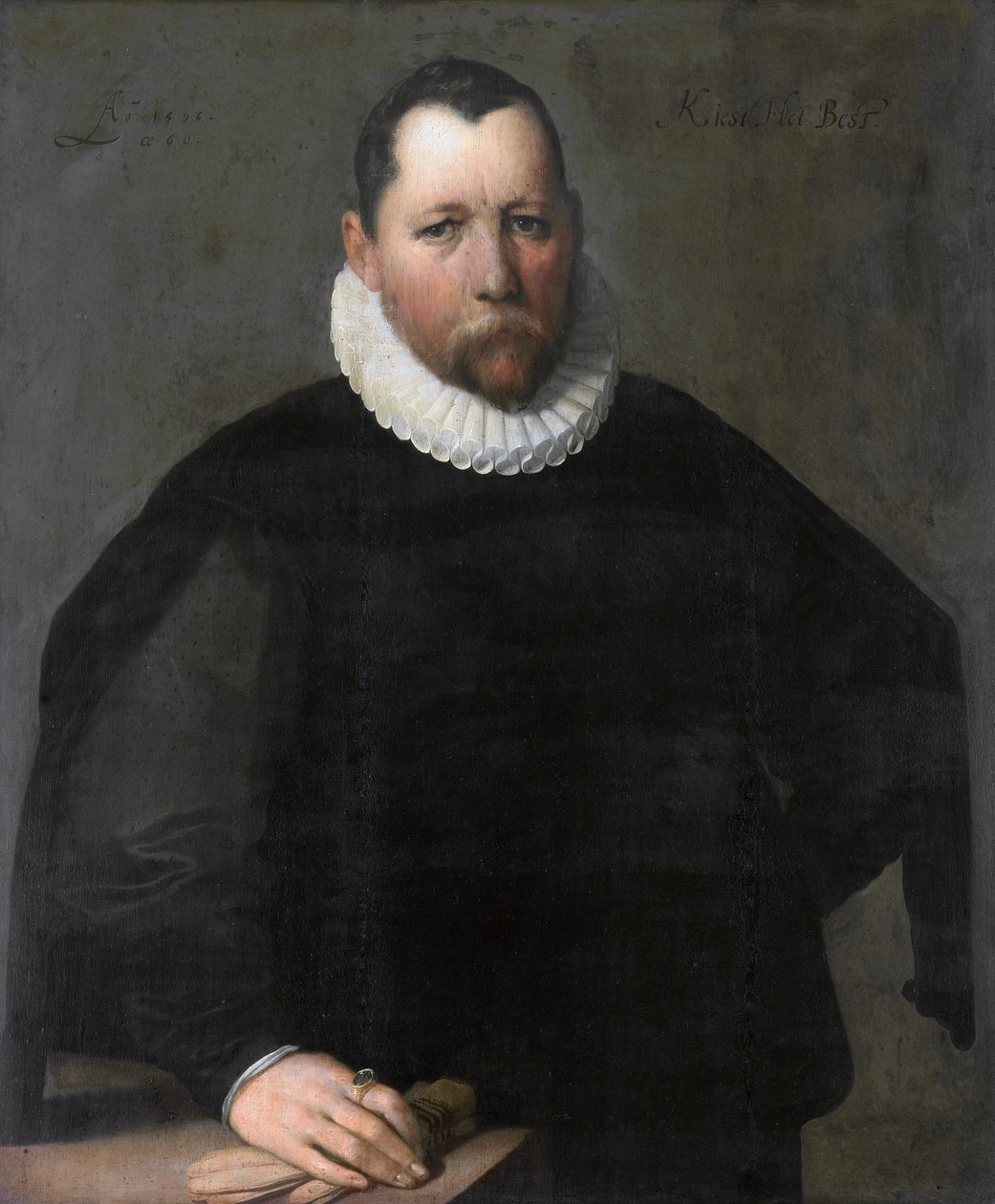 ピーター・ヤンスの肖像。選択（1536-1597） 作： コルネリス・ファン・ハーレム