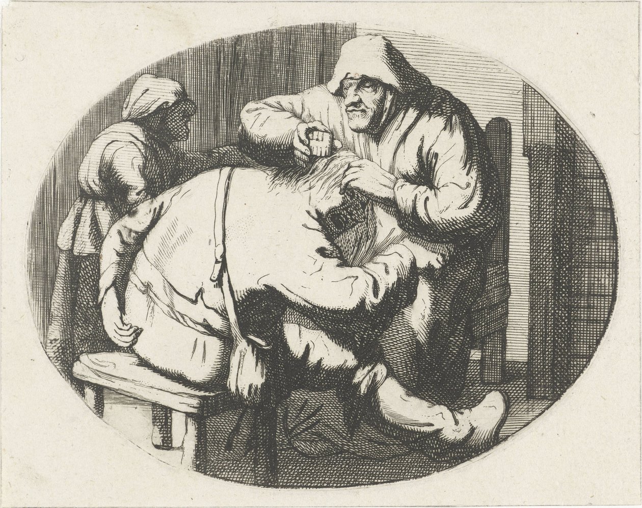 シラミの櫛を持つ図 作： Cornelis A Hellemans