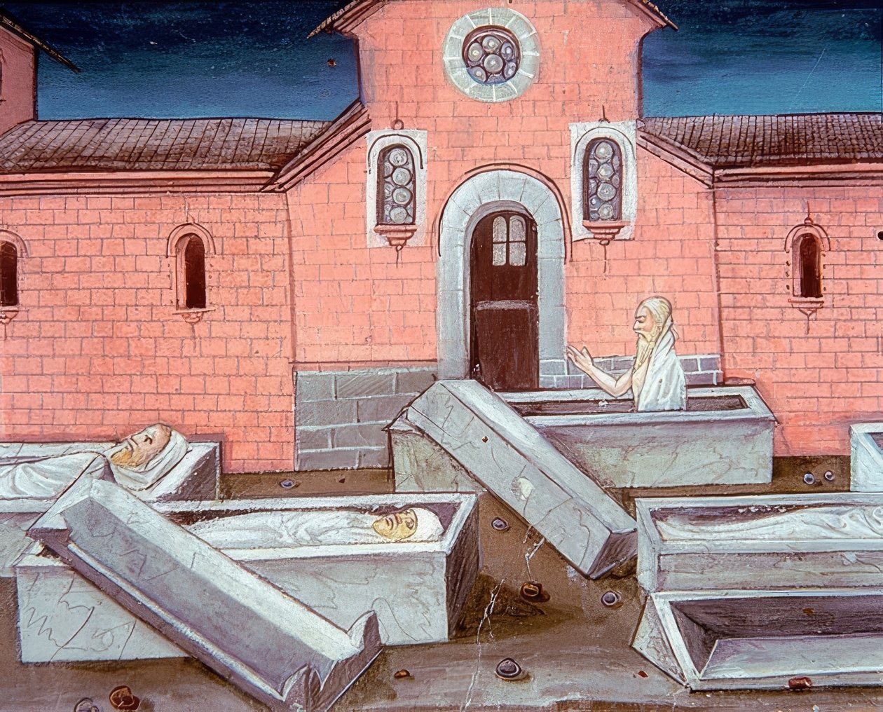 死者の復活（c.120r）。 1476年 作： クリストフォロ・デ・プレディス