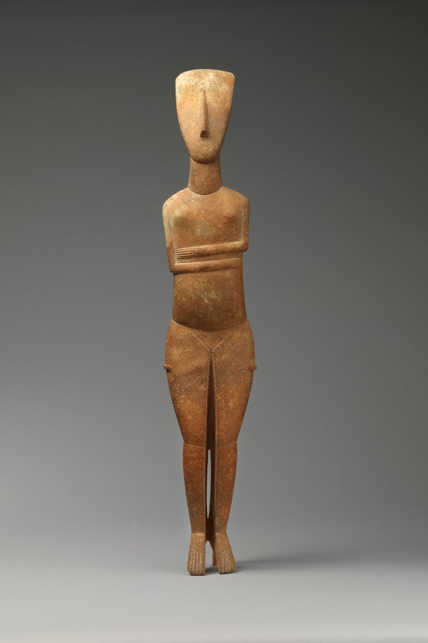 女性像、紀元前2600～2400年（大理石 作： キクラデスキクラデス