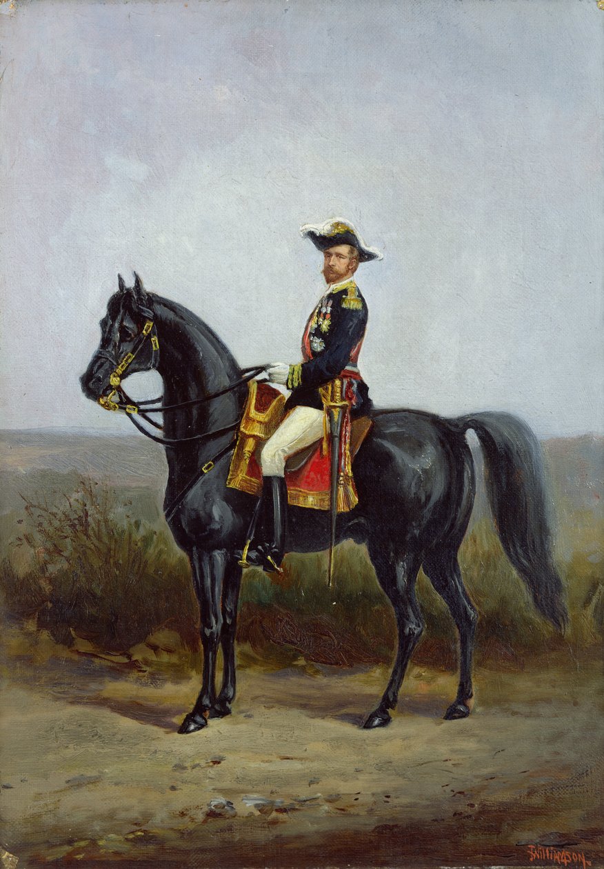 ジョージアーネストブーランジェ将軍の乗馬の肖像（1837-91） 作： ダニエル・アレクサンダー・ウィリアムソン