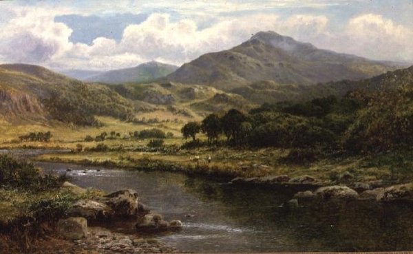 高原の川の風景 作： ダニエル・シェリン