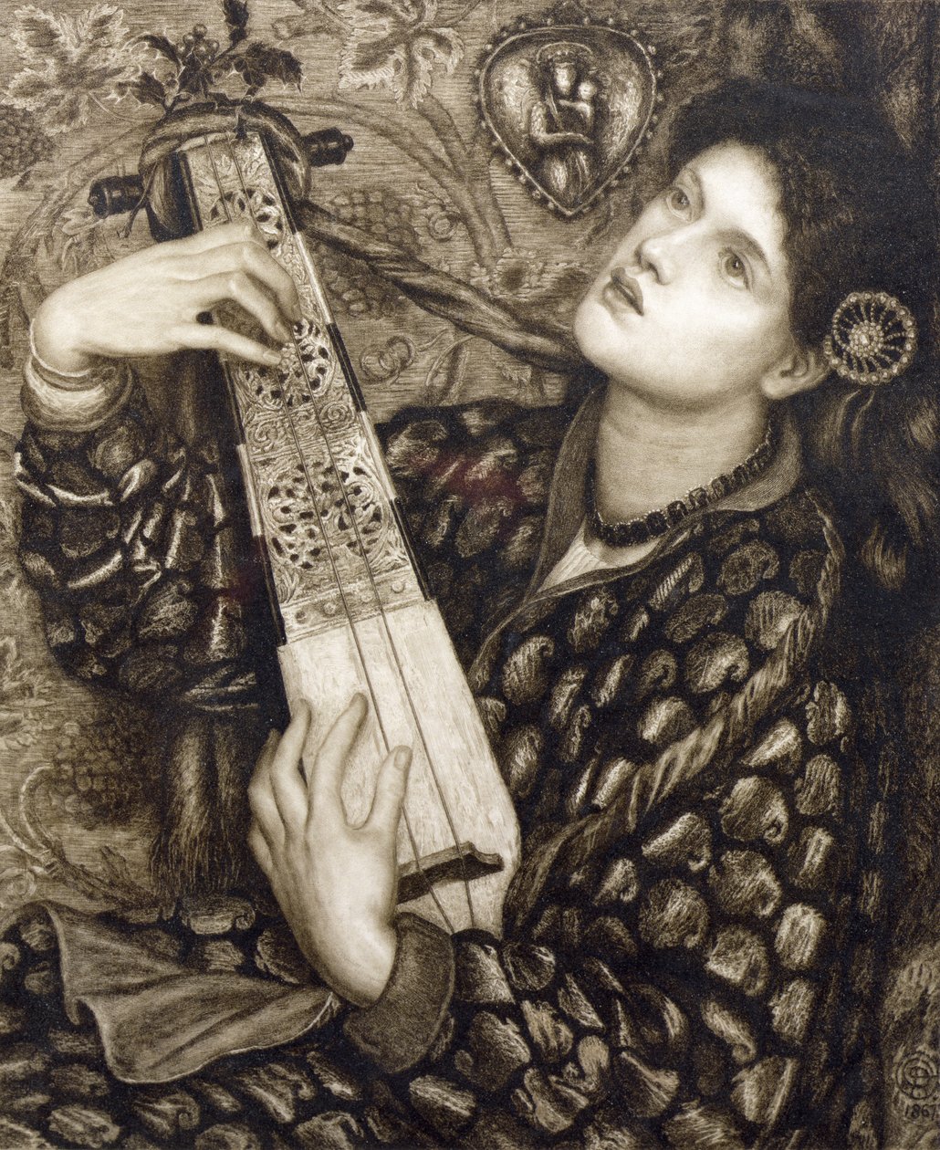 ユージーンゴージャン（1850-1900）パブによって刻まれたクリスマスキャロル。ロバート・ダンソーン、1891年 作： ダンテガブリエルチャールズロセッティ