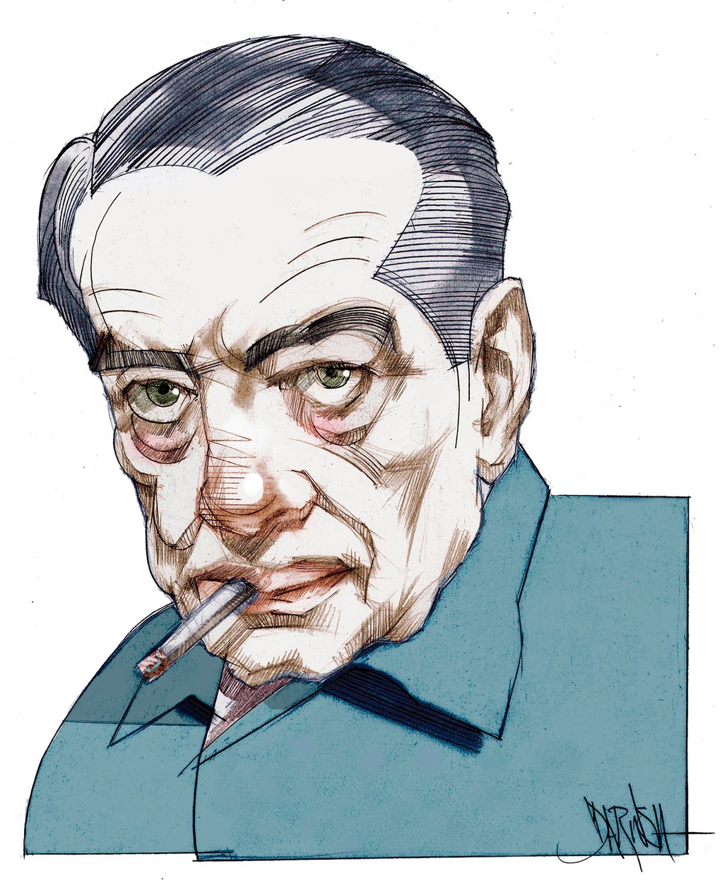 エツィオ・デリコ、2023年（デジタル色鉛筆画） 作： ダリシュ・ラドプール