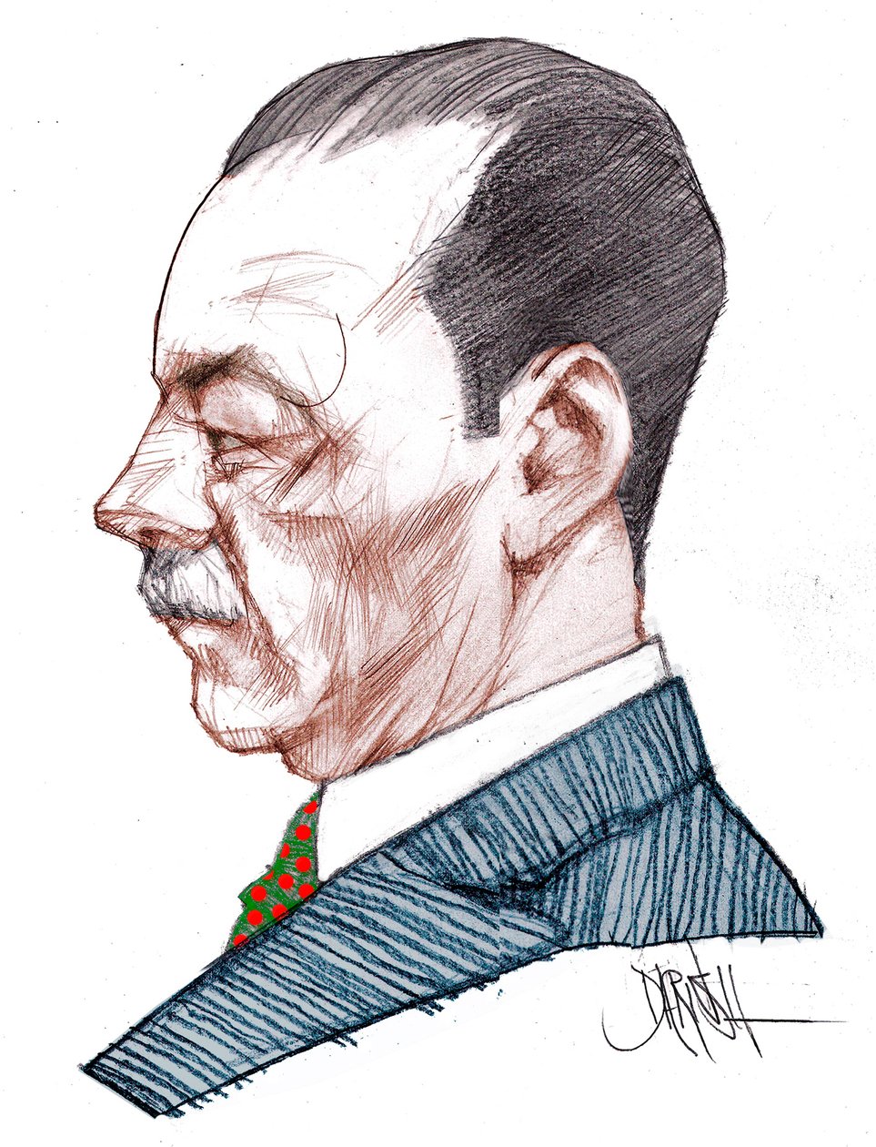 パオロ・ヴィタ＝フィンツィ、2023年（デジタル色鉛筆画） 作： ダリシュ・ラドプール
