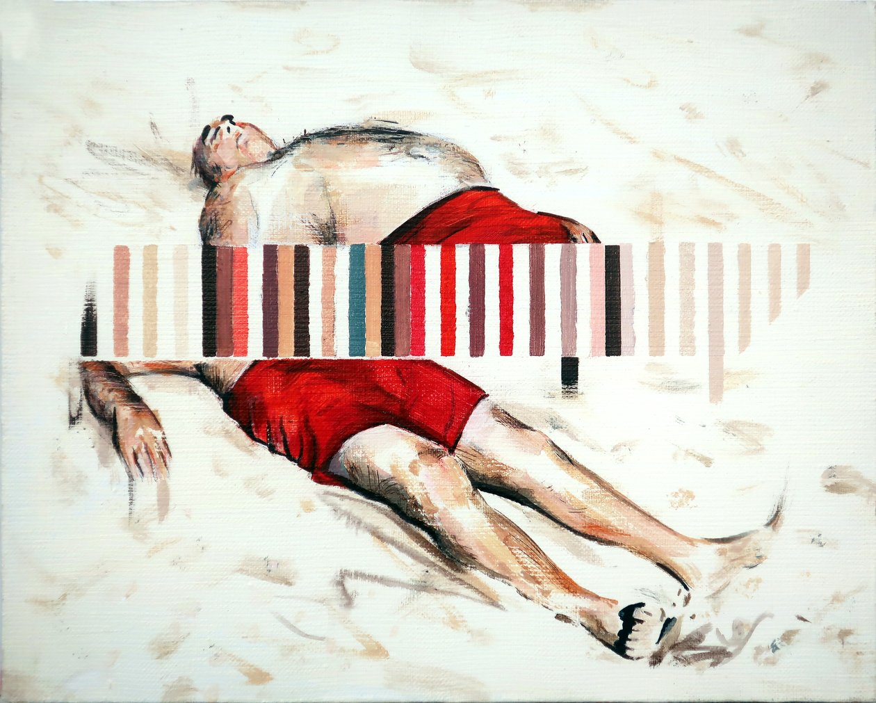 漂流、2019年（キャンバスにアクリル画） 作： ダレン・コフィールド