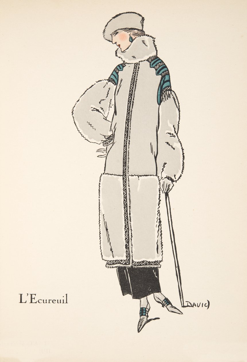 ルキュレイユ、ファッションプレートのコレクション、1922年（pochoir print） 作： デビッド