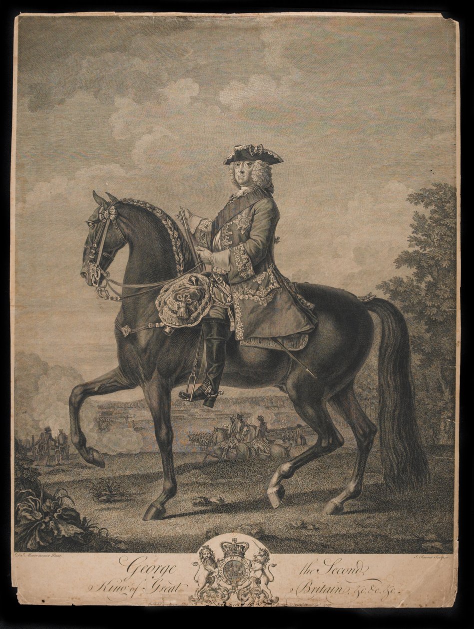 キングジョージII（1683-1760）、S。ラヴェネット（1683-1760）によって彫刻 作： デビッド・モリアー