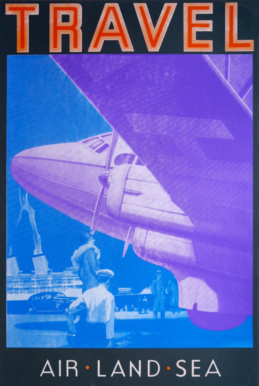 旅行：空気、陸海（青） 作： デビッド・スタッドウェル