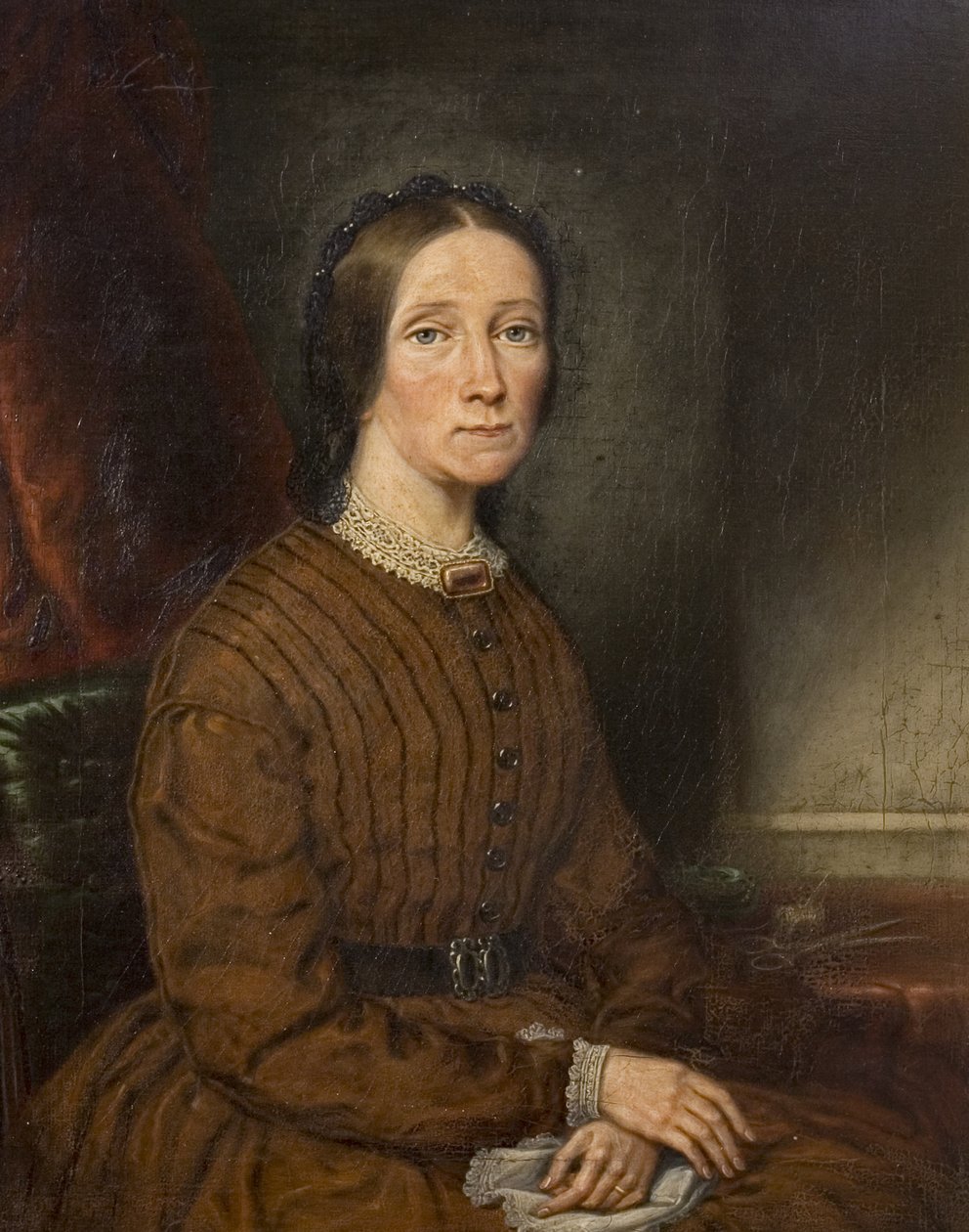 画家の妻ハリエット、1868年 作： デビッド・ジー