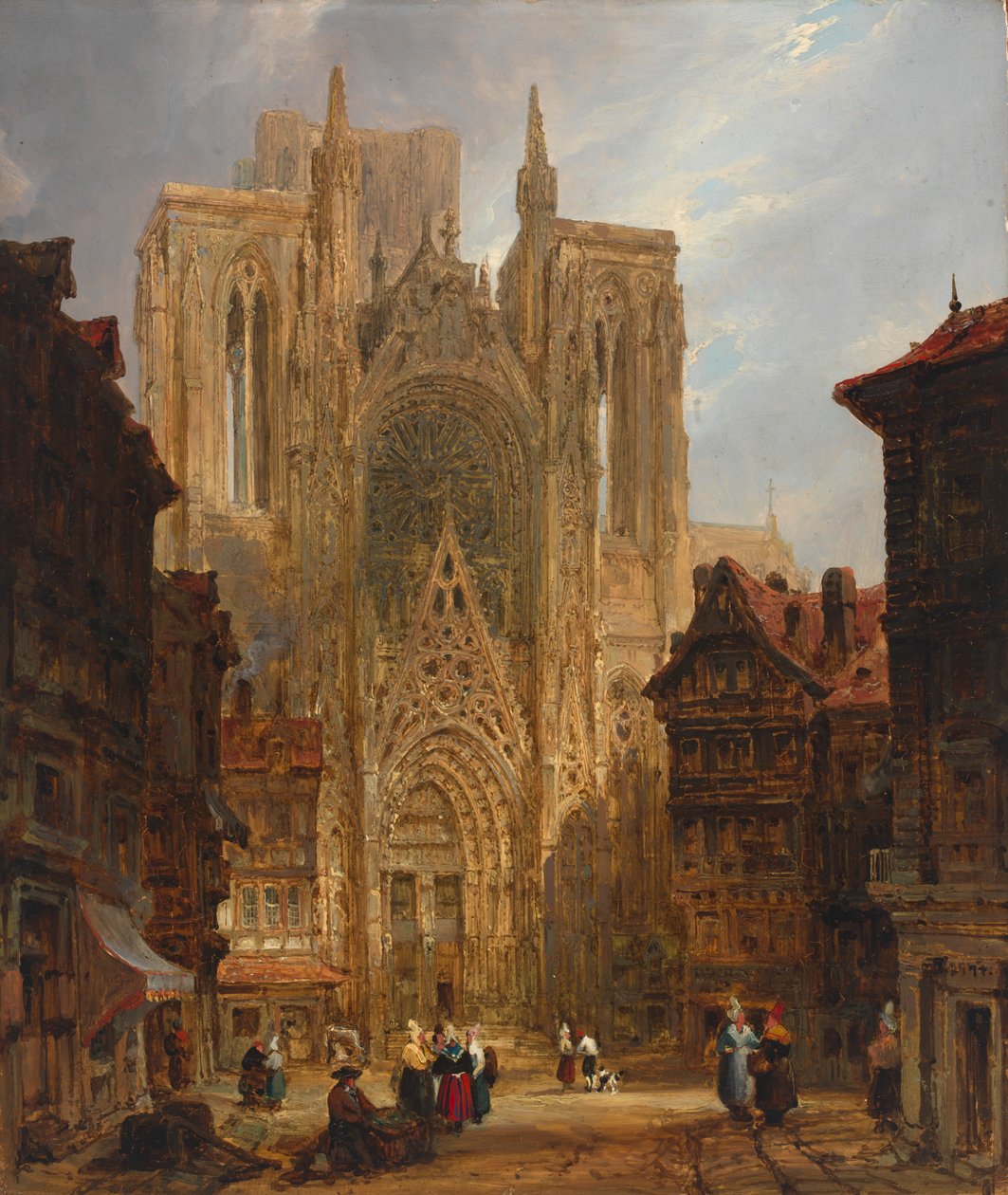 ルーアン大聖堂、カリフォルニア州。 1796-1826。 作： デビッド・ロバーツ