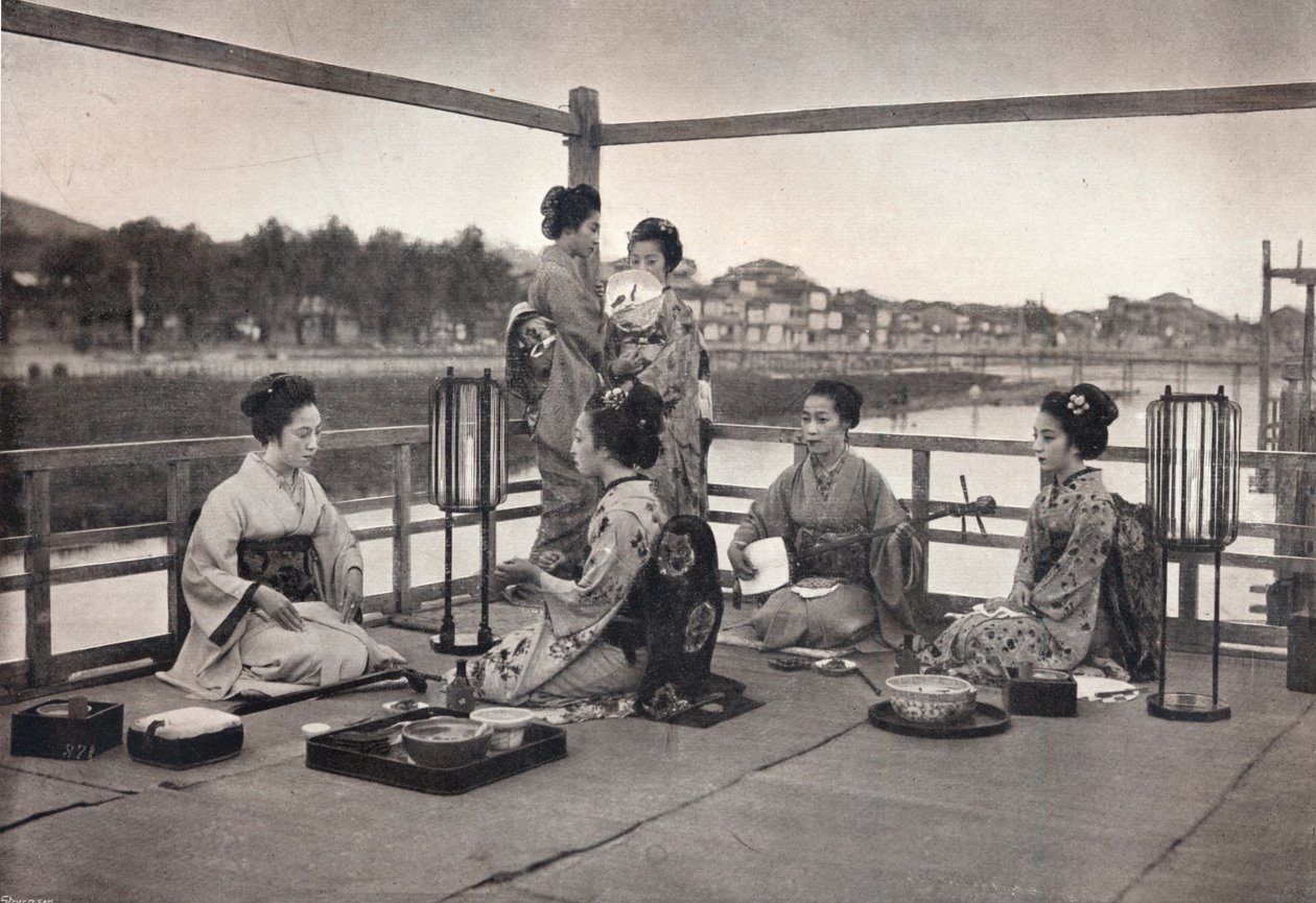 「日本の食事」、c1903 作： デビッドスティーブンソンと共同