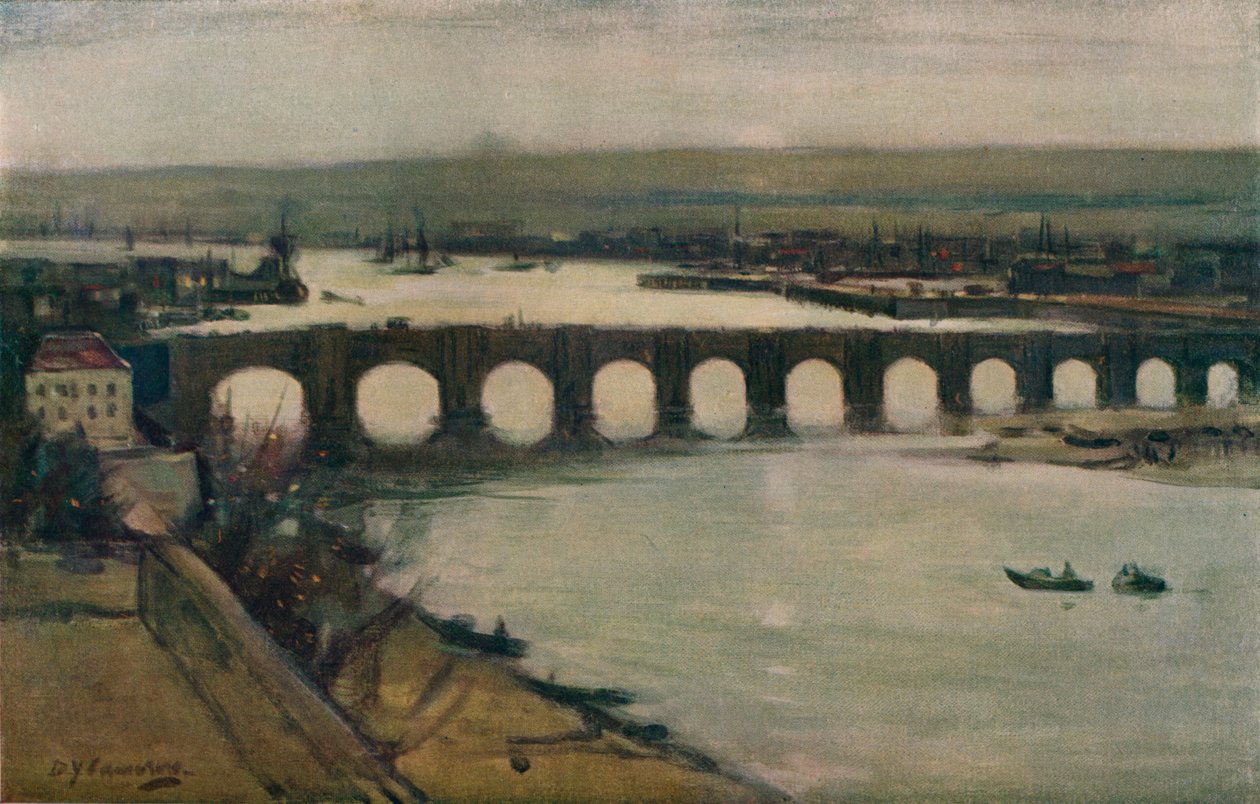 バーウィックブリッジ、c1912 作： デビッド・ヤング・キャメロン