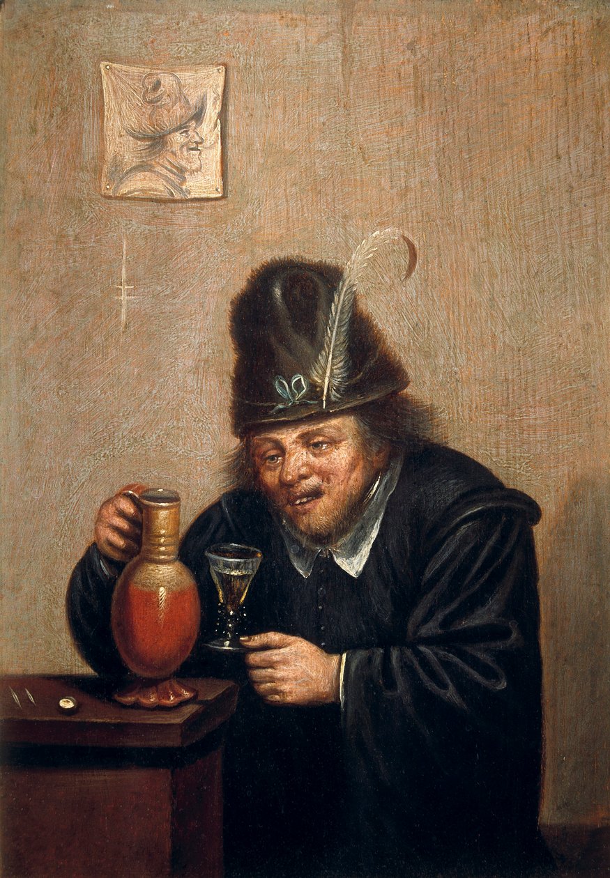 お酒を飲む人 作： デビッドテニアーズザヤンガー