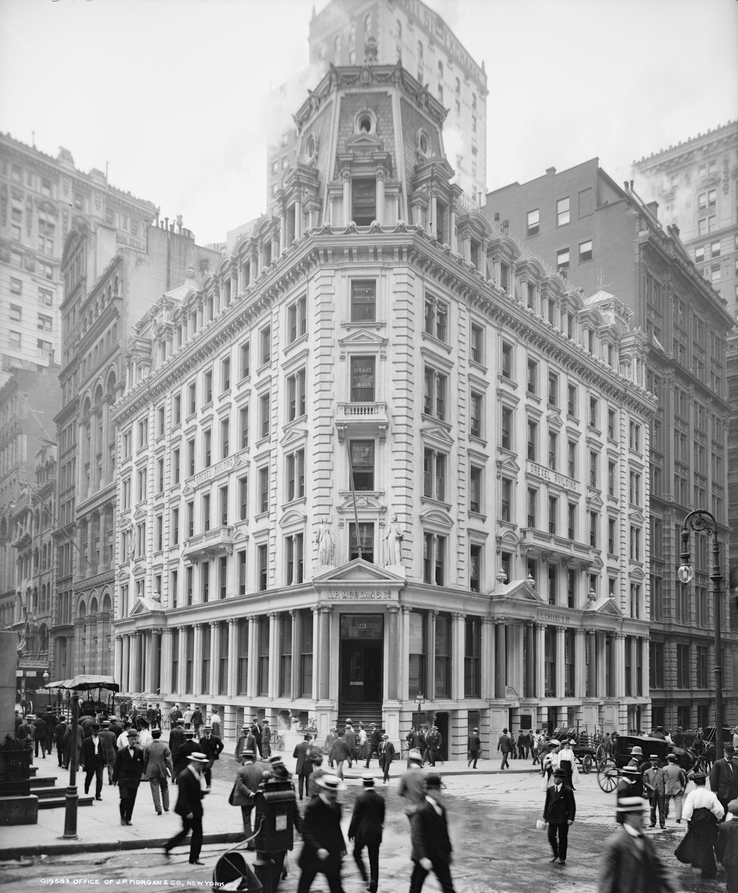 JPモルガンウントのオフィス、ニューヨーク、c.1900-06 作： デトロイト出版株式会社