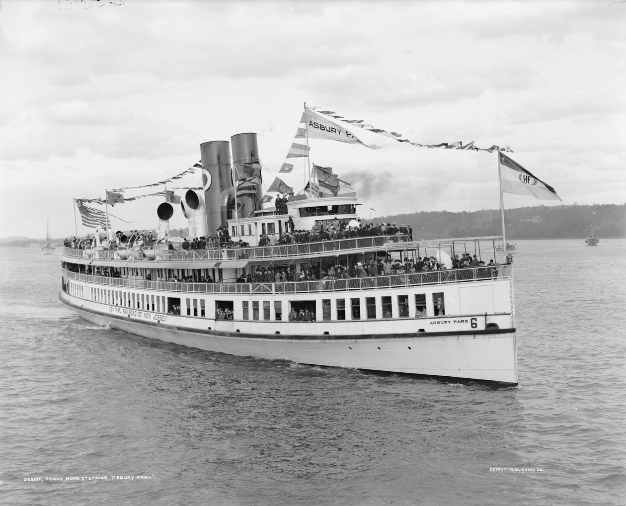 Sandy Hook Steamer Asbury Park、1909 作： デトロイト出版株式会社