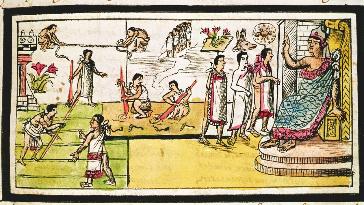 Fol.40rテノチティトランの建設、1579 作： ディエゴ・デュラン
