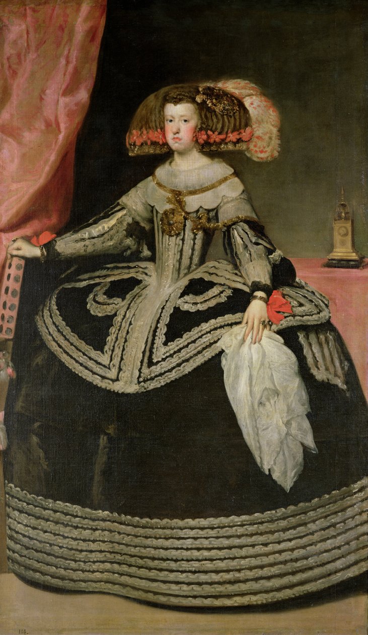 オーストリアのマリアアナ女王（1634-96）c。 1652年 作： ディエゴ・ベラスケス