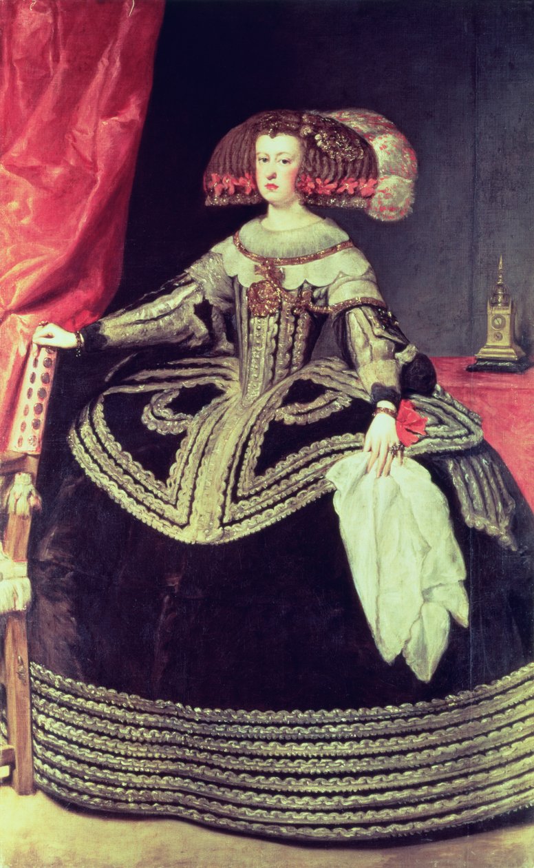 オーストリアのマリアナ女王（1635-96）c.1653 作： ディエゴ・ベラスケス