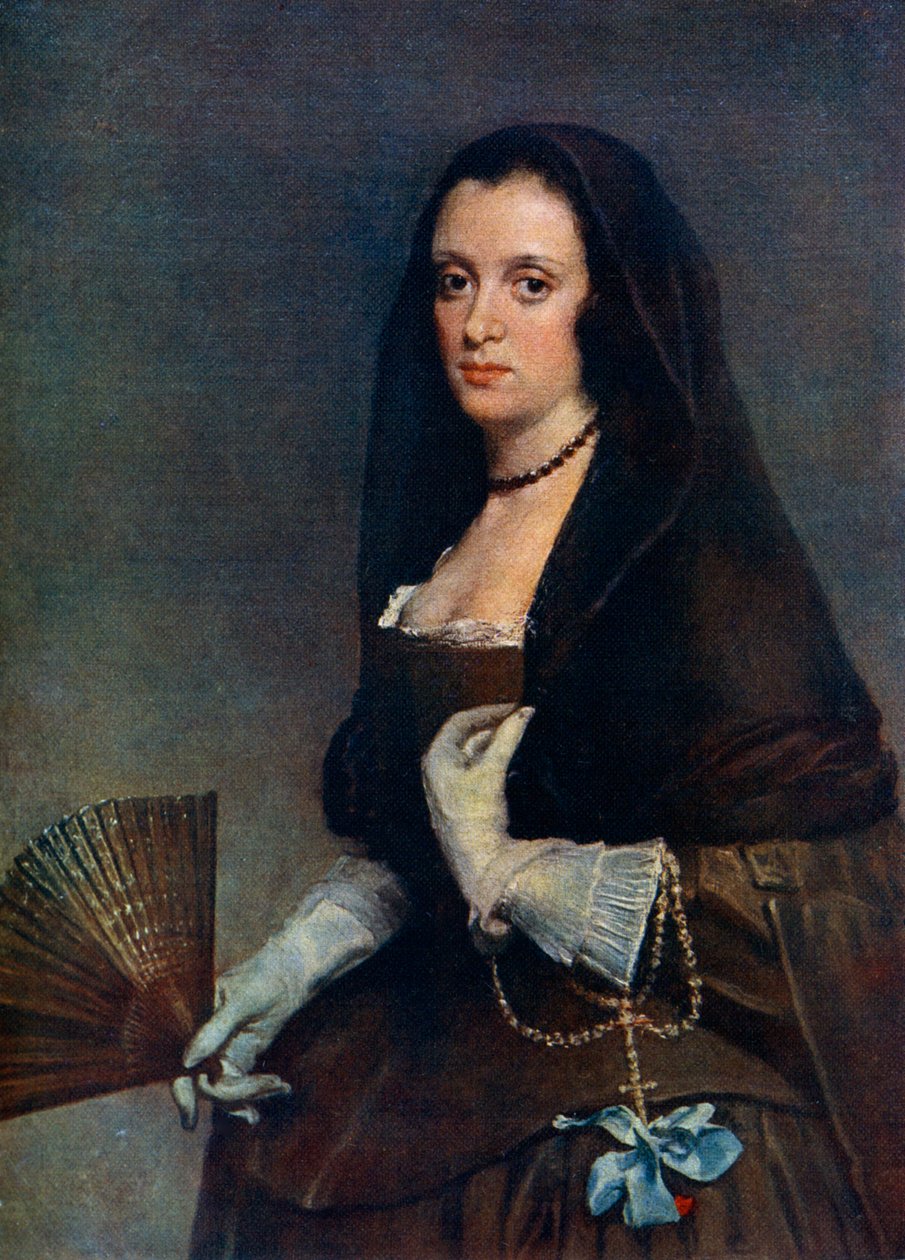 ファンを持つ女性、c1630-1650、1912。 作： ディエゴ・ベラスケス