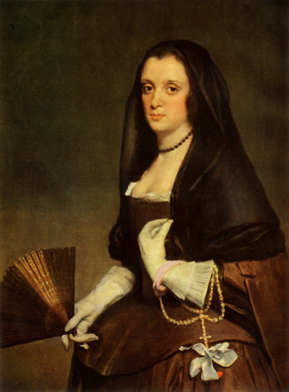 ファンを持つ女性、c1640、1946。 作： ディエゴ・ベラスケス