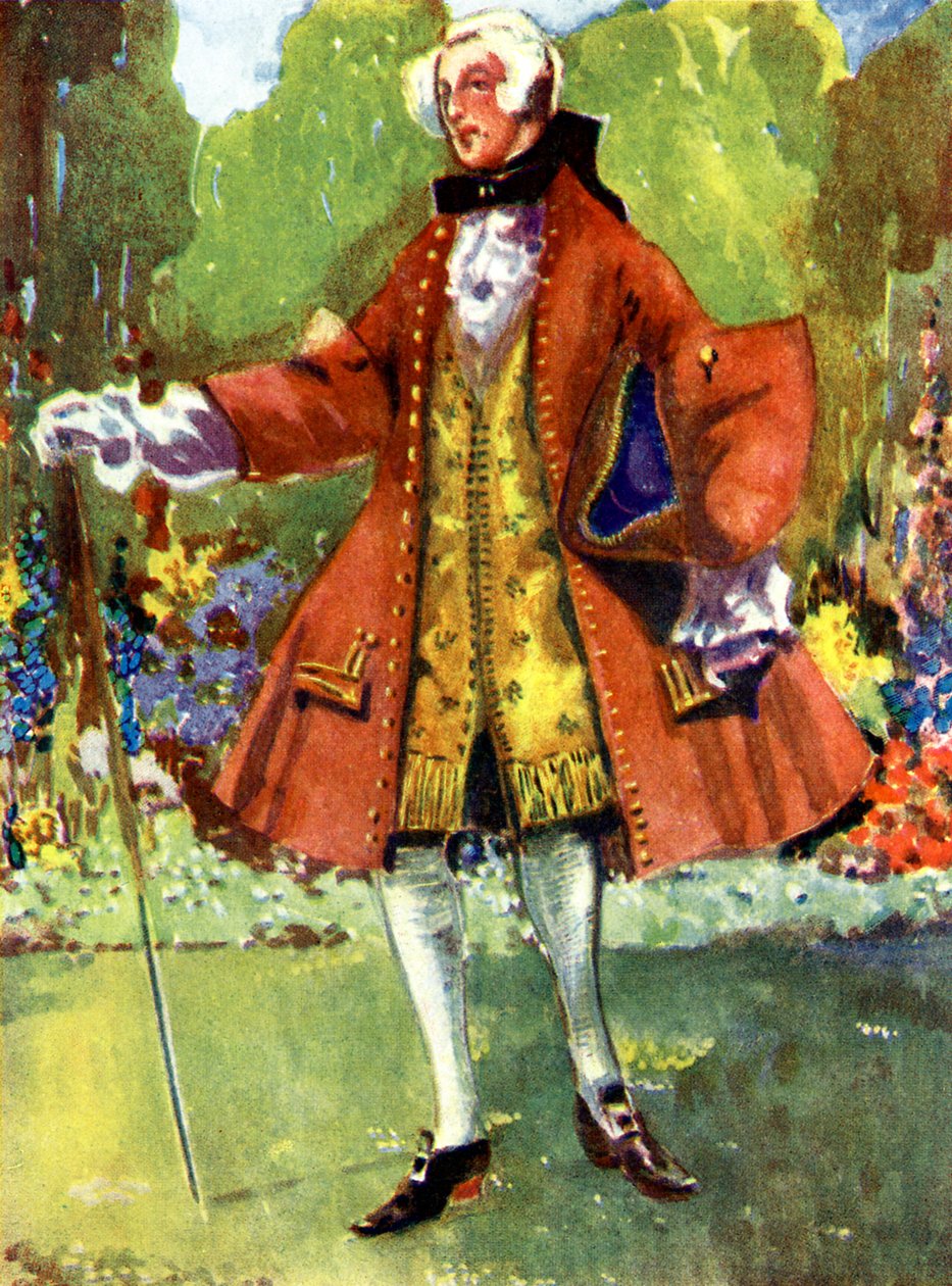 ジョージ2世（1727-1760）の時代の男の衣装 作： ディオン・クレイトン・カルスロップ