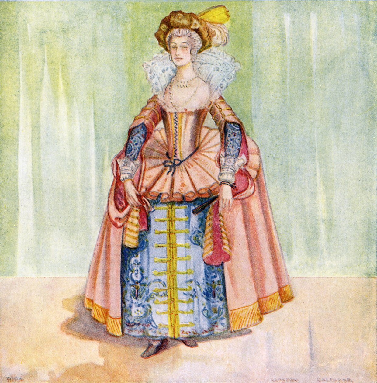 ジェームズ1世（1603-1625）の時代の女性の衣装 作： ディオン・クレイトン・カルスロップ