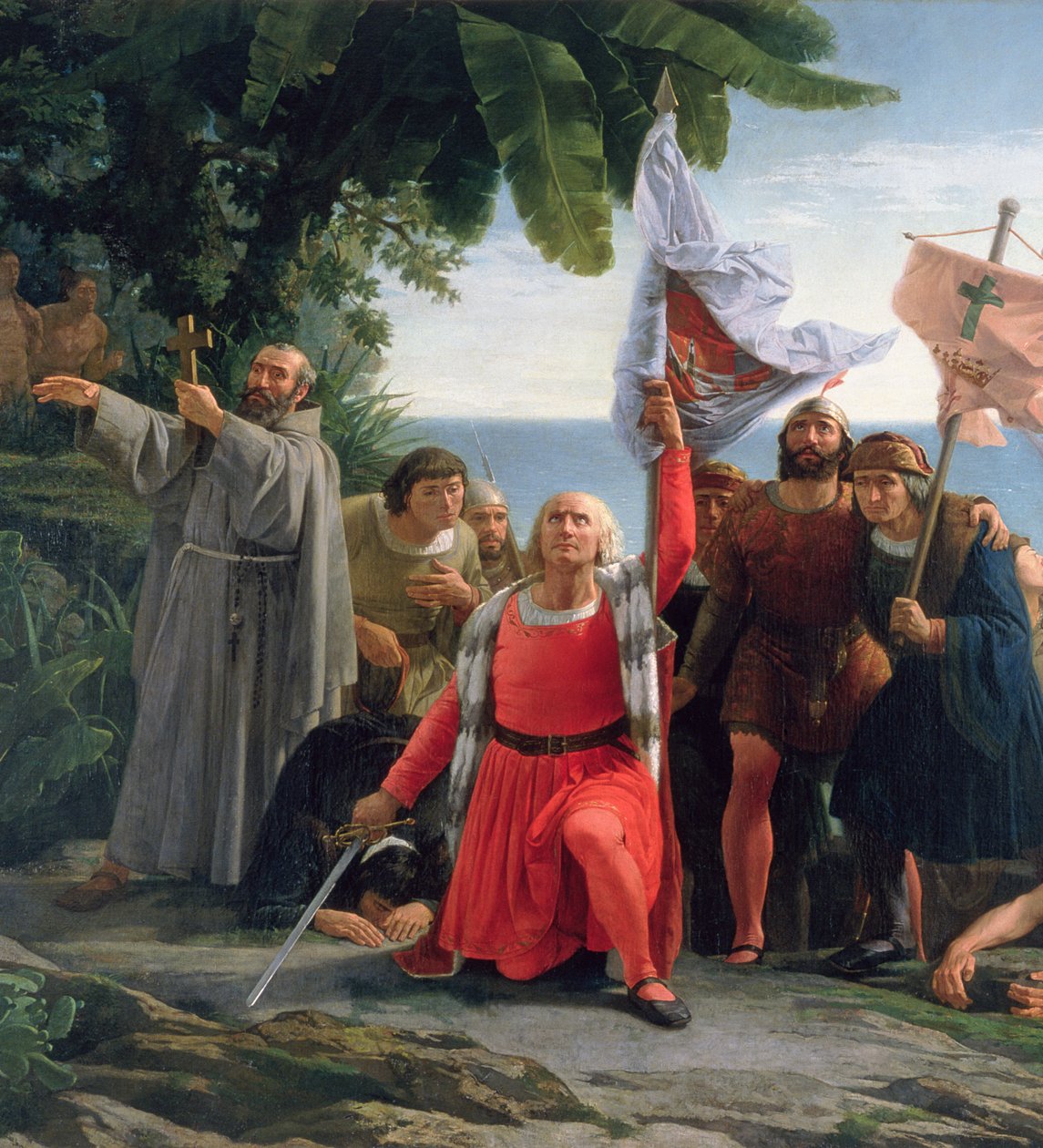1862年にアメリカで最初に上陸したクリストファーコロンブス（1450-1506） 作： ディオスコロ・テオフィロ・プエブラ・トーリン
