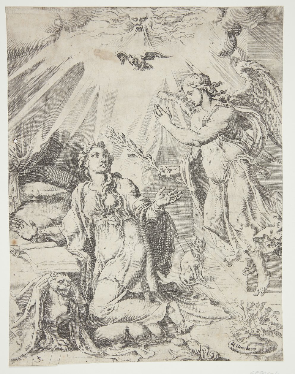 受胎告知 作： Dirck Volckertsz coornhert