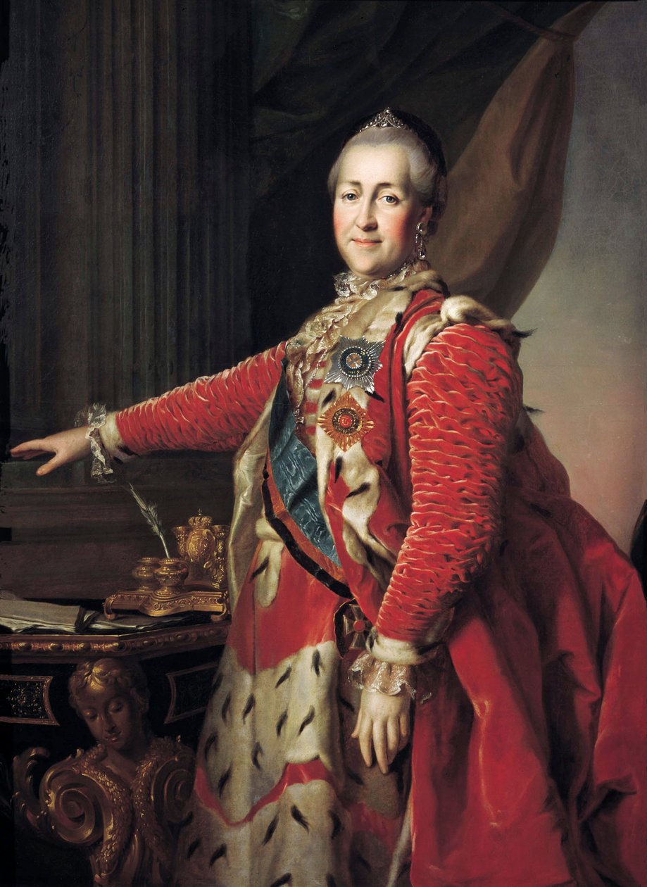 キャサリン大王、ロシア皇后、1782年。 作： Dmitri Grigorievich Levitsky