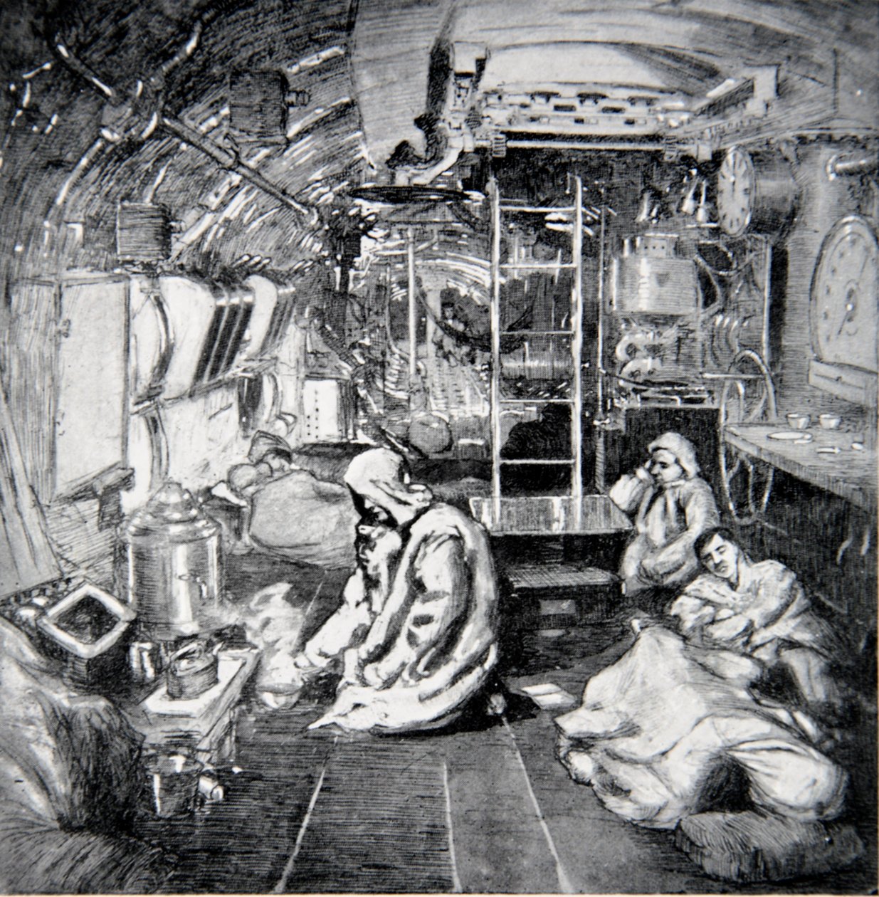 ゴードンS.マクスウェル作「海軍戦線」のイラスト、1920年 作： ドナルド・マクスウェル