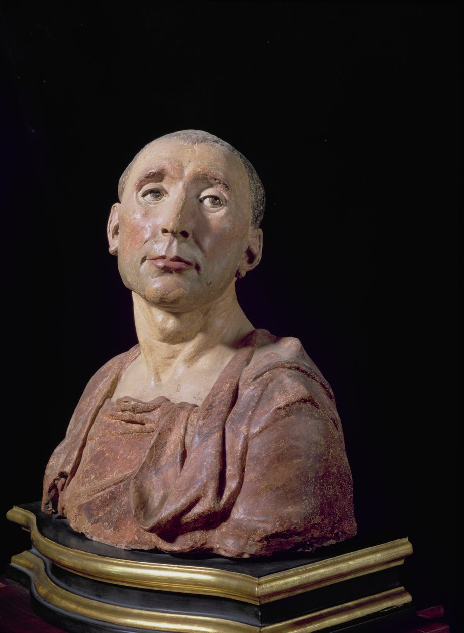 コンドッティエールニッコロダウッツァーノ（1359-1431）の胸像（ポリクロームテラコッタ）（85211および228520も参照） 作： ドナテロ