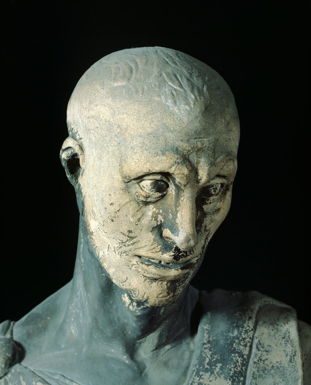 ドナテッロ作「ハバクク」（約1386～1466年）大理石像、細部 作： ドナテロ