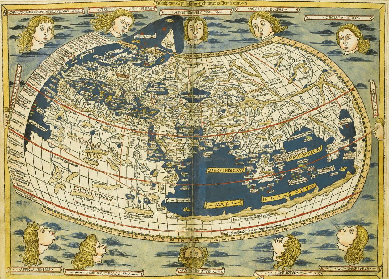 プトレマイオス世界地図 作： ドヌス・ニコラウス・ゲルマヌス