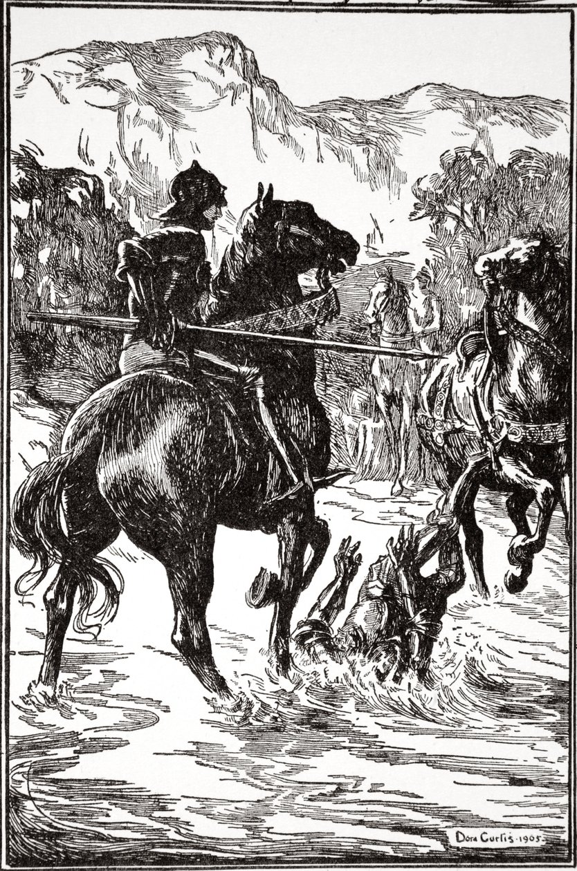 「彼に大打撃を与えた」、1905年。 作： ドラ・カーティス