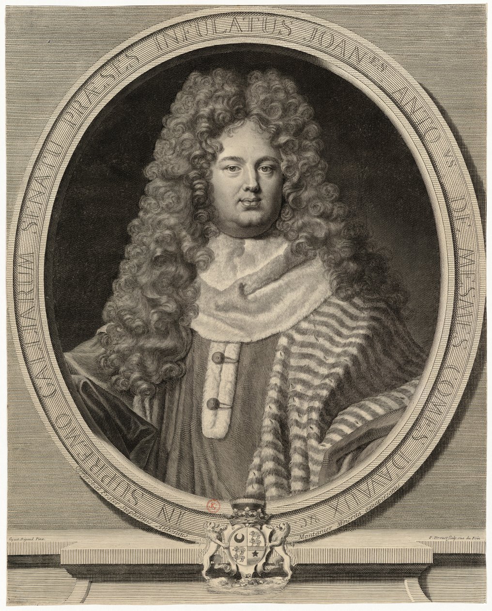 ジャン＝アントワーヌ・ド・メスムの肖像 作： Drevet Hyacinthe Rigaud pinxit