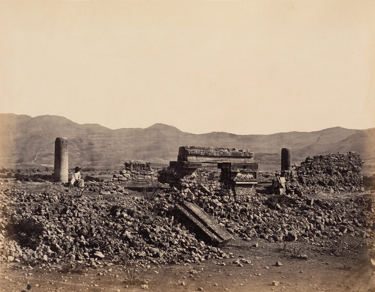 メキシコ、ミトラの第二宮殿、1860 年 2 月。 作： デジレ・シャルネー