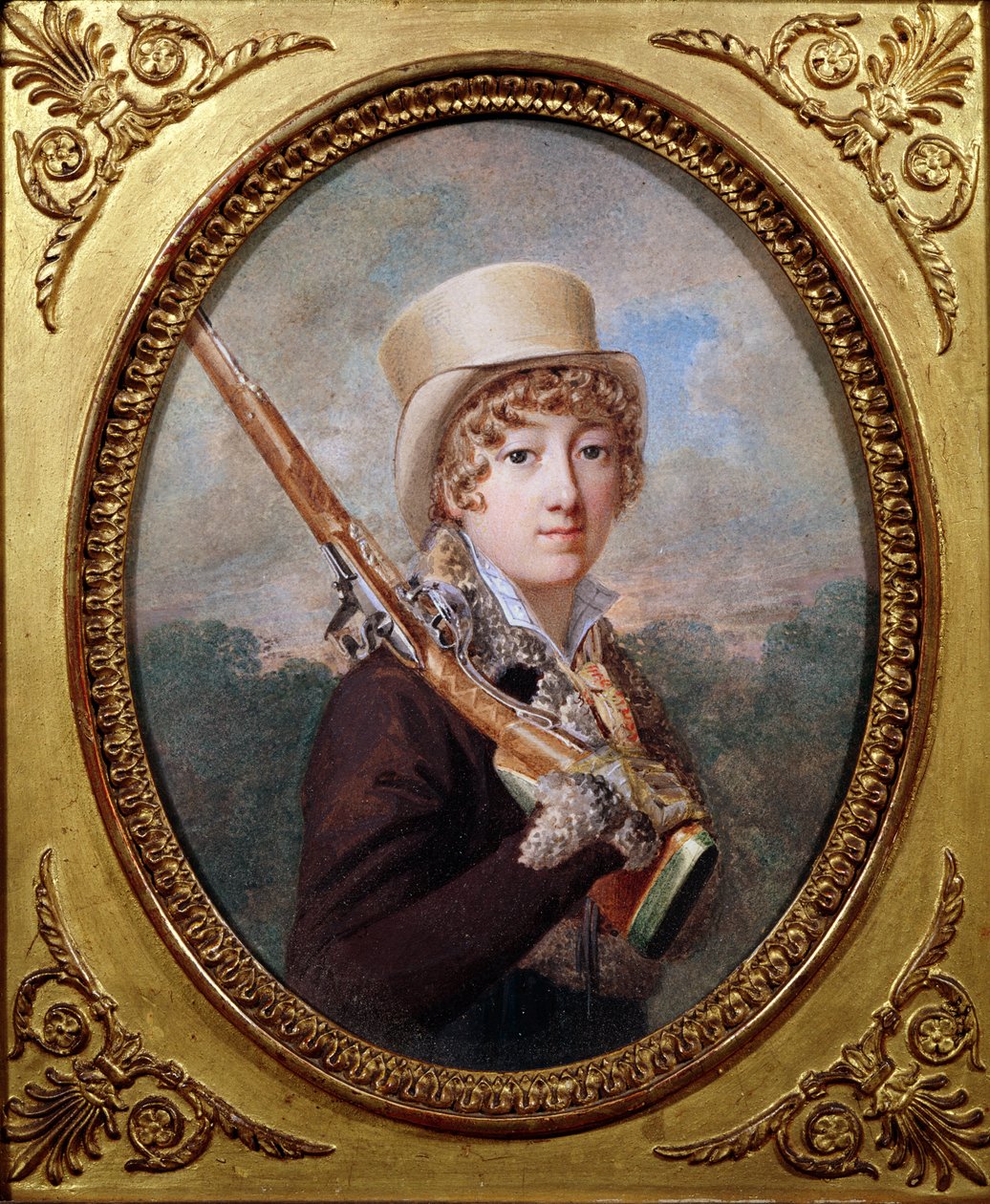 Merevilleの公園にあるナタリードゥラベルドドメールヴィル、Comtesse Charles de Noailles、c.1805 作： デュタリー