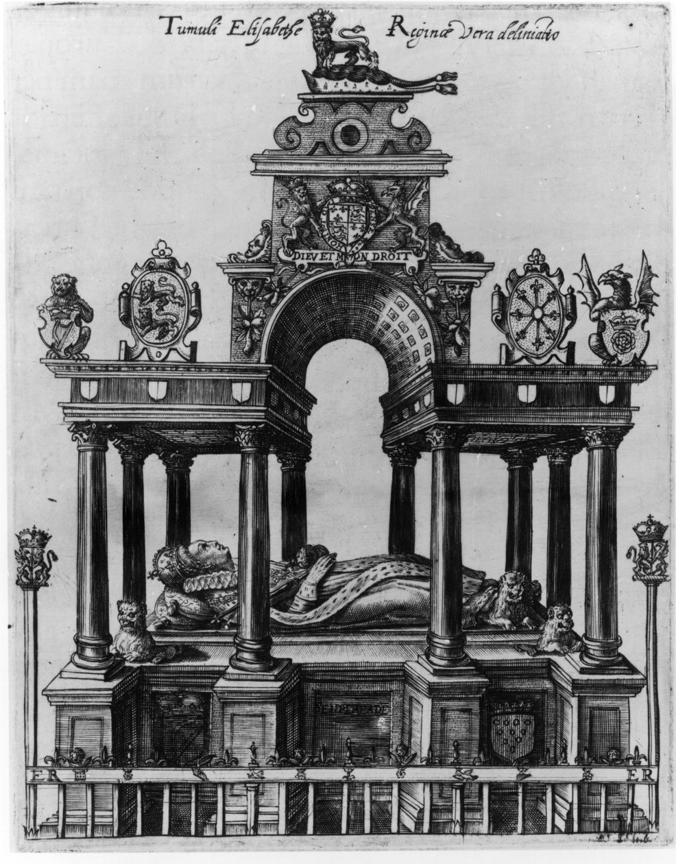 エリザベス1世の墓、1620年 作： オランダ語学校