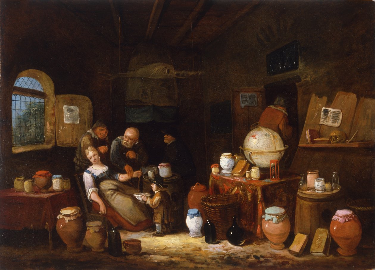 オランダの薬屋、c.1775-1800 作： オランダ語学校