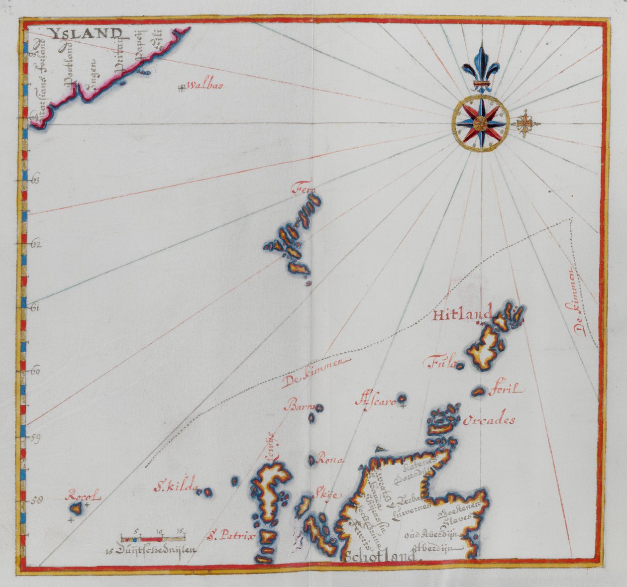 シェトランド諸島の地図. 作： オランダ語学校