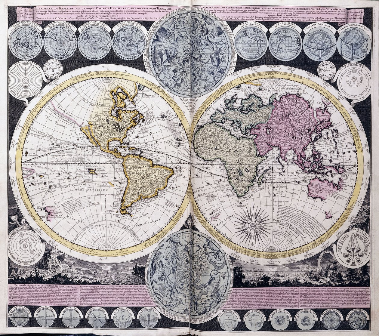 世界地図、1717年頃 作： オランダ語学校