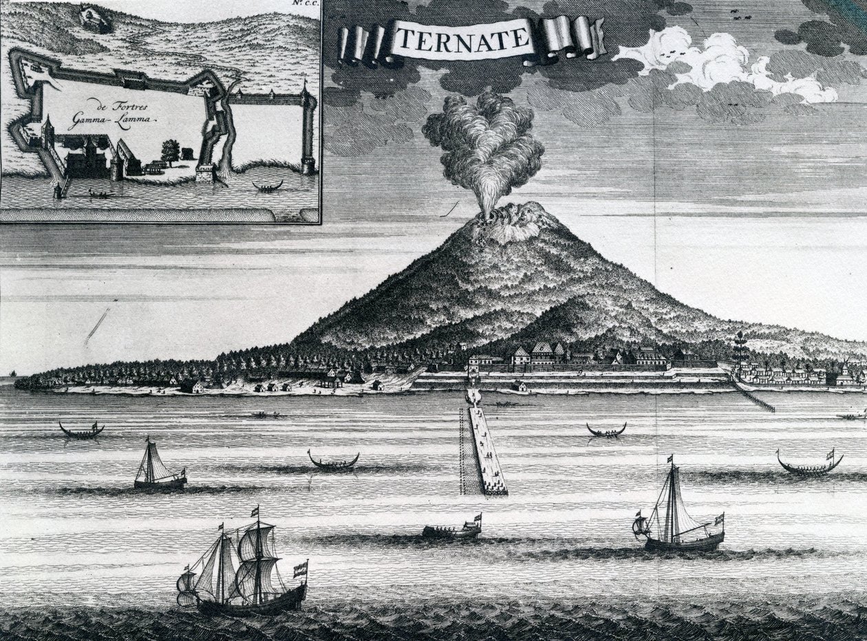 1748年頃のテルナテ島 作： オランダ語学校
