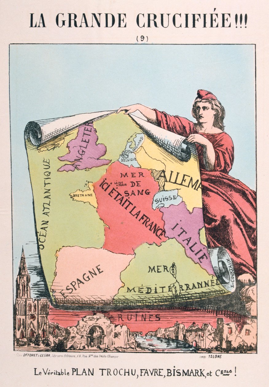 共和党のフランスの寓話、1871年。 作： E.クルトー