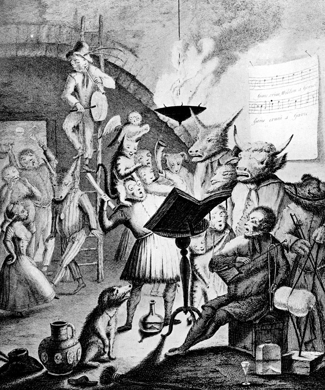 musicksチャームが熱狂的である場合、1730年。 作： E.ヘームスキルク