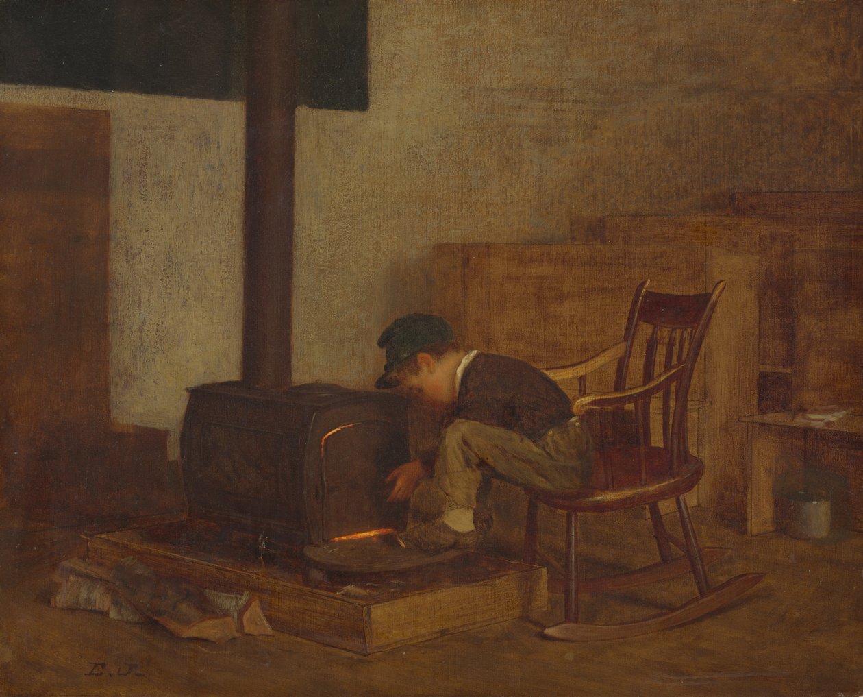 初期の学者、c。 1865年。 作： イーストマン・ジョンソン