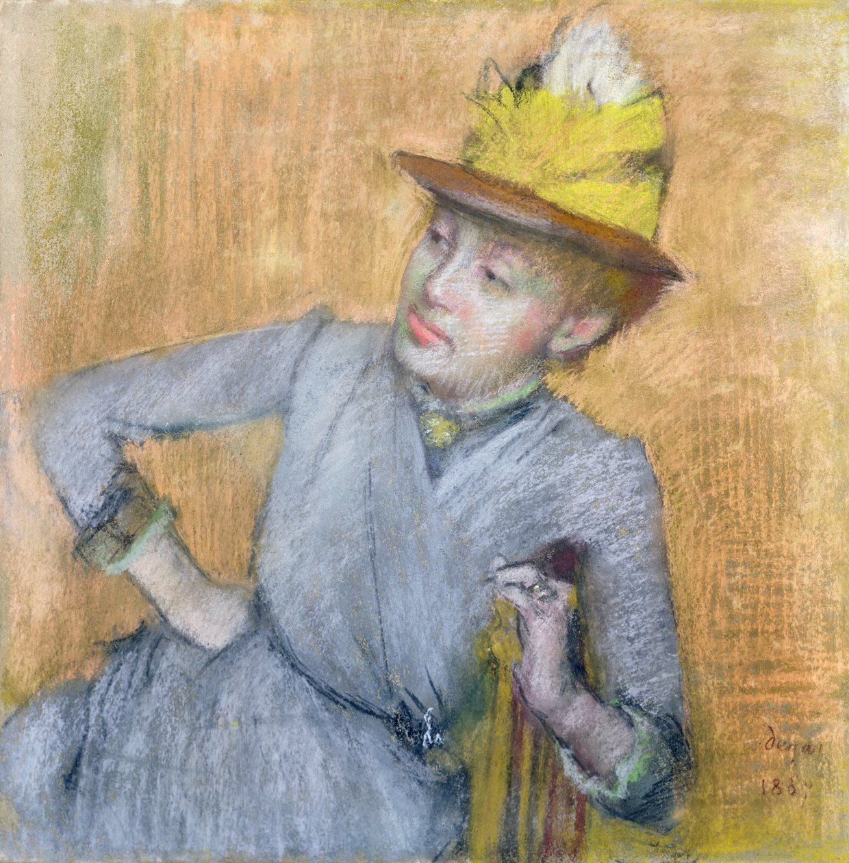 Seated Woman、1887（紙にパステル） 作： エドガー・ドガ