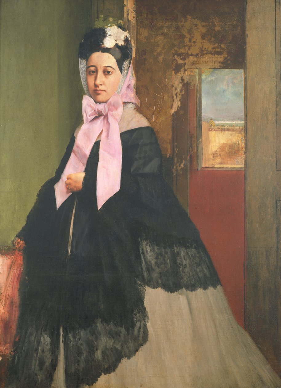 アーティストの姉、テレーズ・ド・ガス（1842〜95年）、後にエドモンド・モービリ夫人、1863年頃 作： エドガー・ドガ